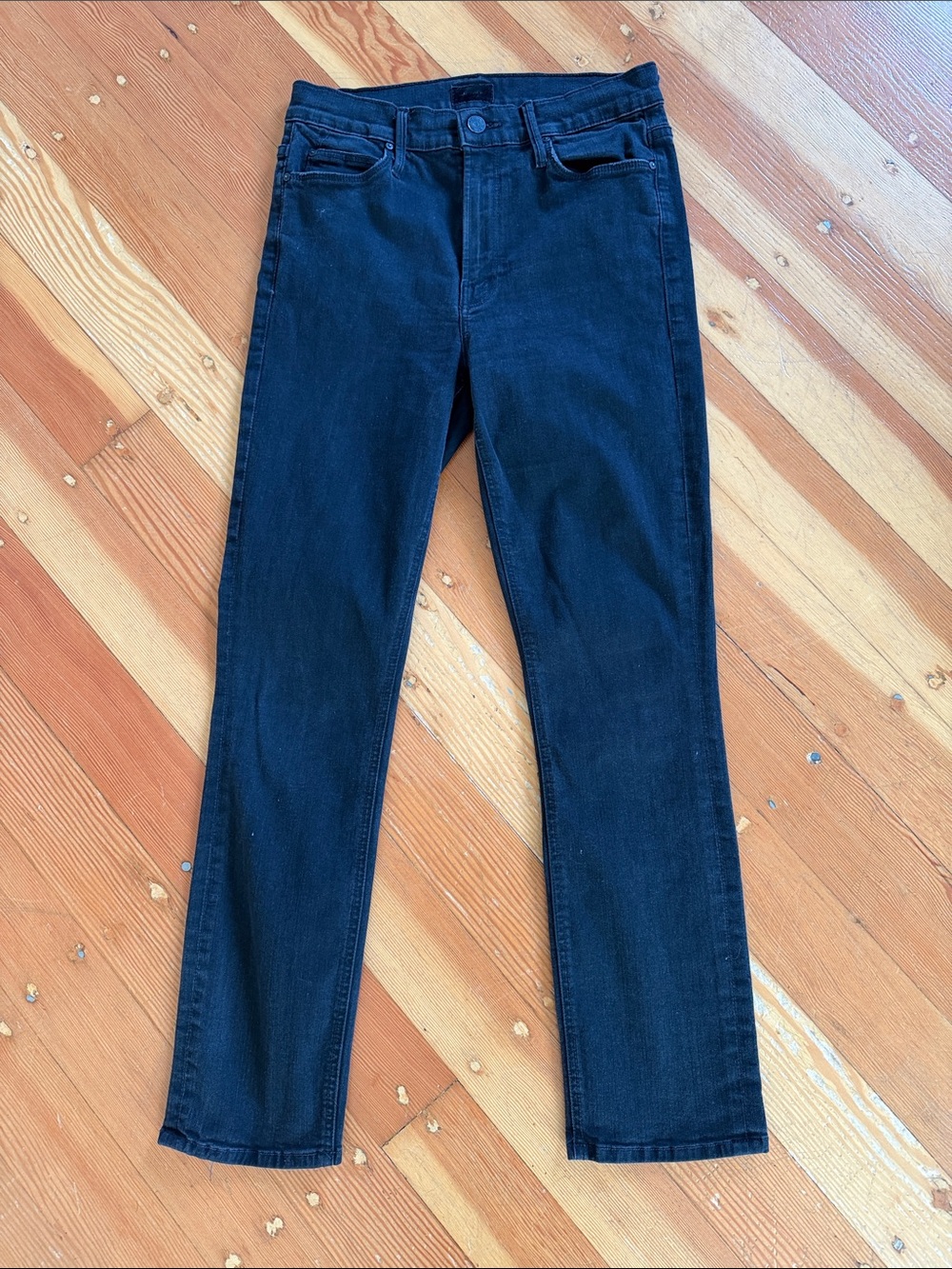 Mother Mid Rise Dazzler Ankle Black Stretch‎ Denim Jeans 27